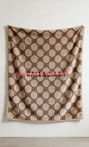 Balenciaga Monogram GG Pattern Flannel Sofa Throw Blanket BA161